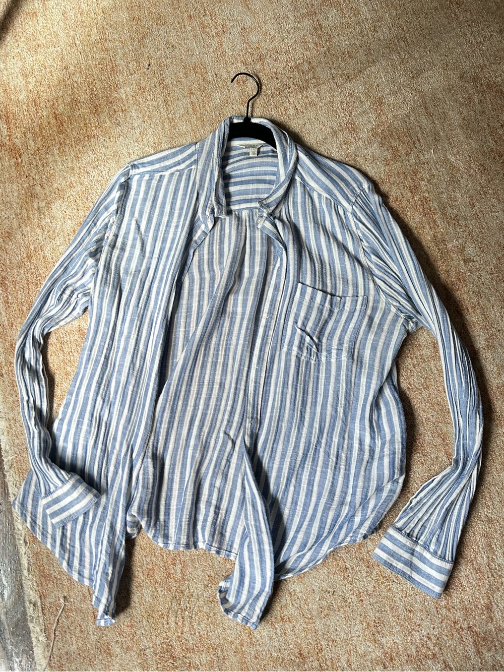 lucky brand Blue Striped button down Size L